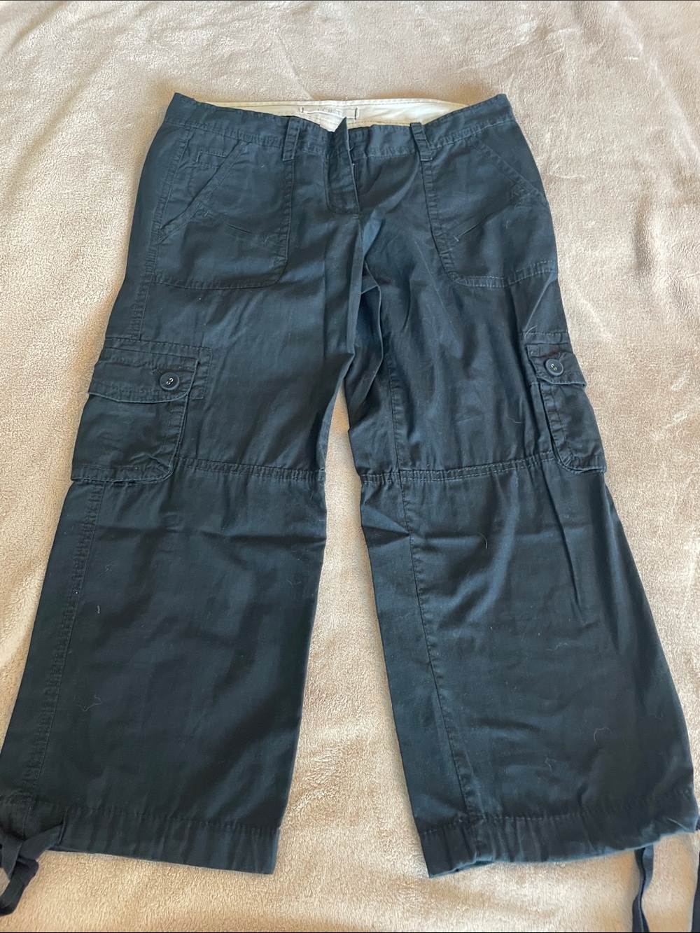 Loft Black Capri Cargo Pants